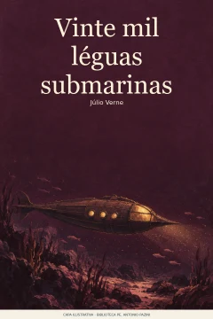 Capa de Vinte mil léguas submarinas, por Verne, Júlio