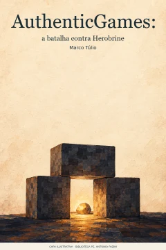 Capa de AuthenticGames : a batalha contra Herobrine, por Túlio, Marco