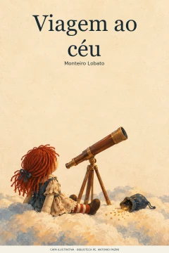 Capa de Viagem ao céu, por Lobato, Monteiro