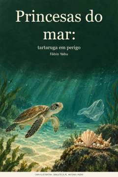 Capa de Princesas do mar : tartaruga em perigo, por Yabu, Fábio