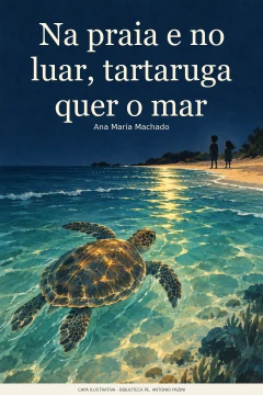 Capa de Na praia e no luar, tartaruga quer o mar, por Machado, Ana Maria