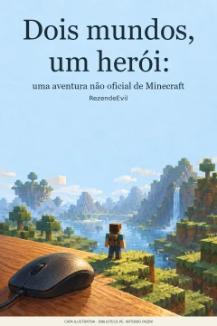 Capa de Dois mundos, um herói : uma aventura não oficial de Minecraft, por RezendeEvil