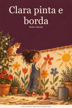 Capa de Clara pinta e borda, por Veludo, Pedro